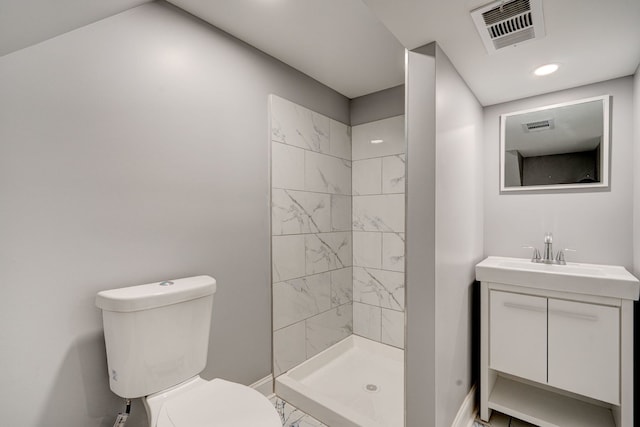 bathroom with baseboards, marble finish floor, toilet, and visible vents