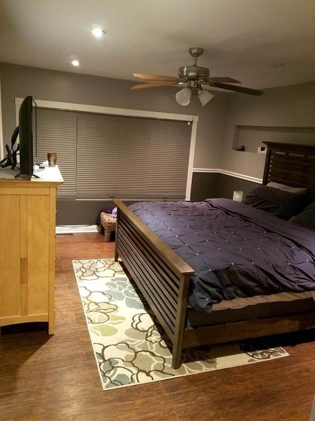 10455 S Forest Ave, Chicago, IL 60628 - bedroom featuring recessed lighting, ceiling fan, and wood finished floors