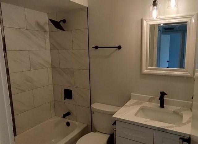 55 W 64th St Unit 202, Westmont, IL 60559 - bathroom with vanity, shower / tub combination, and toilet