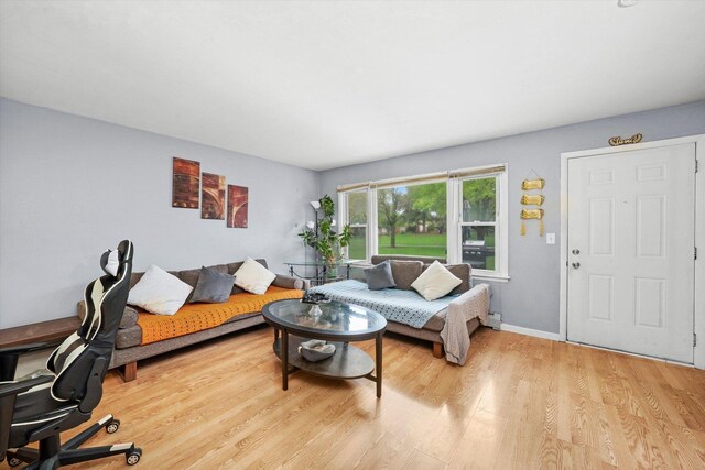 165 Dover Dr Unit 3, Des Plaines, IL 60018 - living area featuring baseboards and wood finished floors