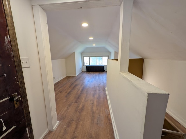 7549 S Perry Ave, Chicago, IL 60620 - bonus room with recessed lighting, baseboards, wood finished floors, and lofted ceiling