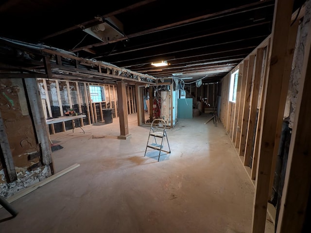 7549 S Perry Ave, Chicago, IL 60620 - basement featuring plenty of natural light and gas water heater
