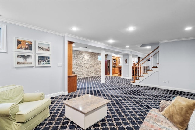 common area with stairway