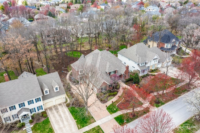 birds eye view of property featuring a residential view