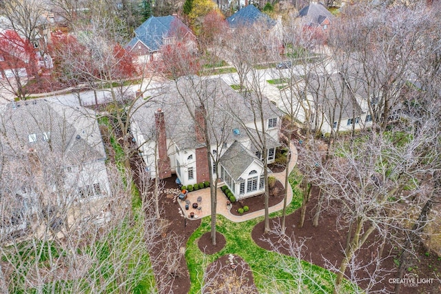 bird's eye view featuring a residential view