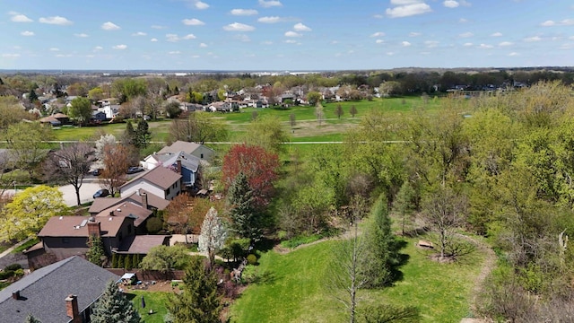 aerial view with a residential view