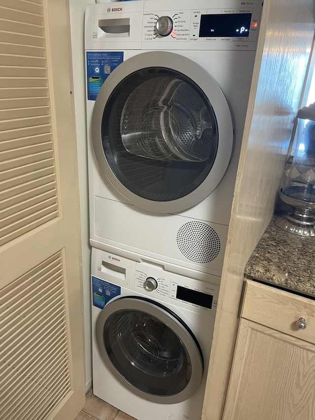 195 N Harbor Dr Unit 4908, Chicago, IL 60601 - washroom with laundry area and stacked washer and dryer