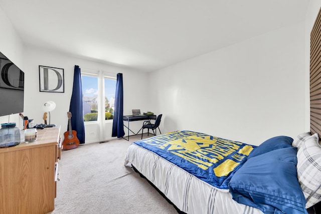bedroom featuring carpet floors, baseboards, and visible vents