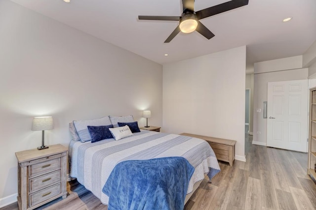1111 S State St Unit A500, Chicago, IL 60605 - bedroom with baseboards, recessed lighting, and light wood-style flooring