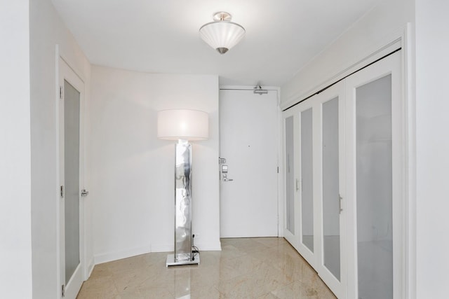 corridor with baseboards