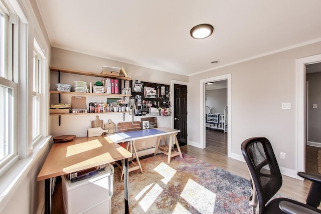 360 W Maple St, Lombard, IL 60148 - office space featuring crown molding and wood finished floors