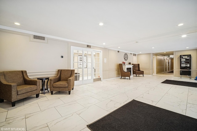 lobby with visible vents