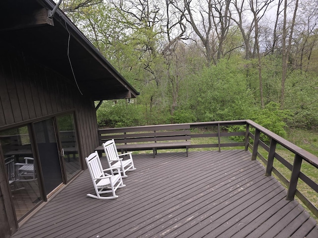 38W443 Woodhill Ln, Saint Charles, IL 60175 - wooden deck featuring a wooded view