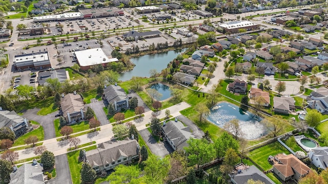 2305 Olde Mill Rd Unit 2305, Plainfield, IL 60586 - aerial view featuring a water view and a residential view