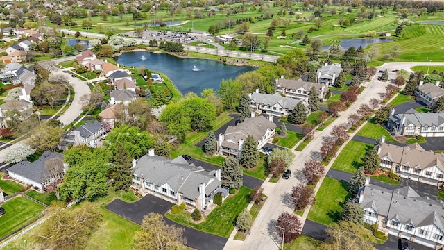 2305 Olde Mill Rd Unit 2305, Plainfield, IL 60586 - birds eye view of property featuring a water view and a residential view