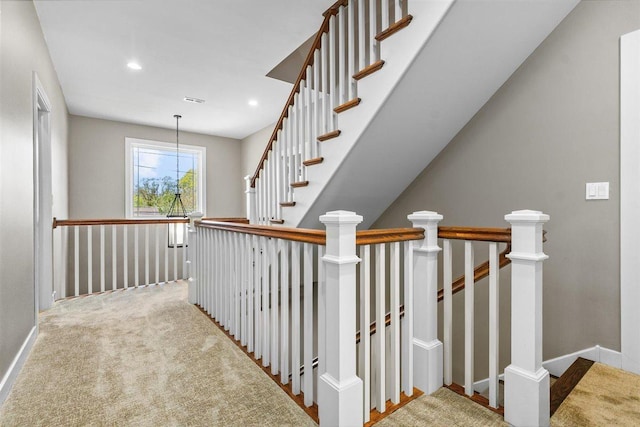 845 Woodward Ave, Deerfield, IL 60015 - staircase with recessed lighting and baseboards