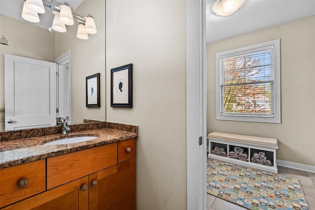 845 Woodward Ave, Deerfield, IL 60015 - bathroom with vanity and baseboards