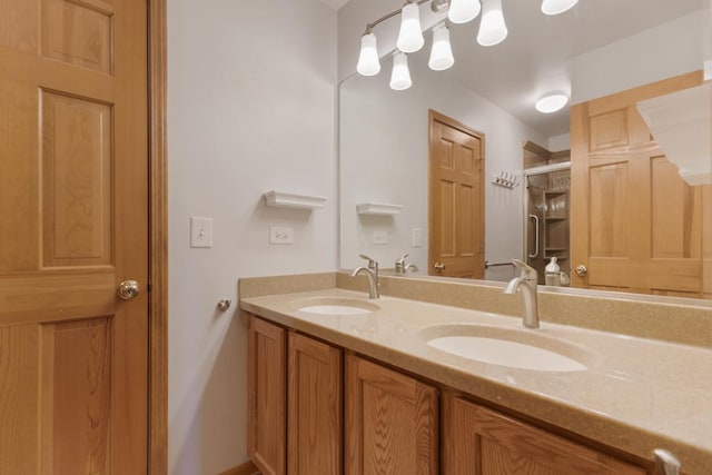 10569 Lansdale St, Huntley, IL 60142 - full bath with double vanity and a shower with door