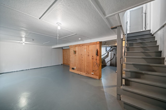 finished below grade area with stairs
