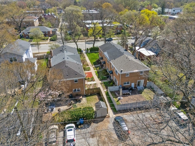 bird's eye view featuring a residential view