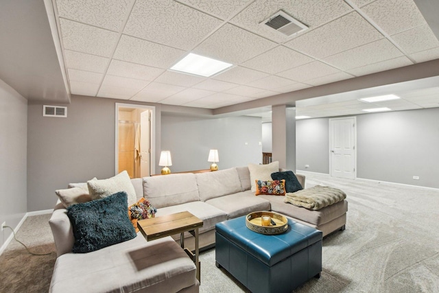 1565 Ashbury Pl, Lemont, IL 60439 - living area featuring baseboards, visible vents, and carpet