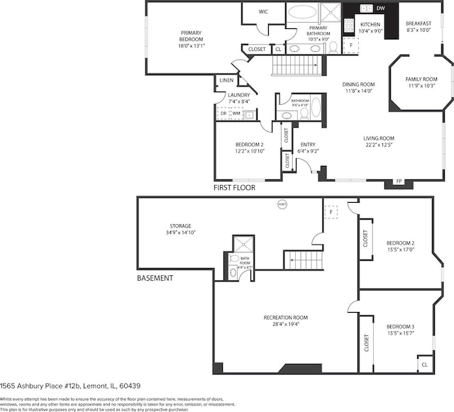 1565 Ashbury Pl, Lemont, IL 60439 - floor plan