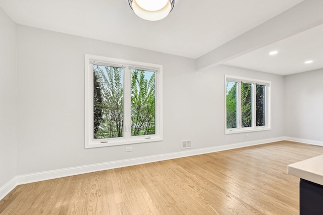 310 Muskegon Ave, Calumet City, IL 60409 - spare room featuring baseboards, recessed lighting, visible vents, and light wood-type flooring