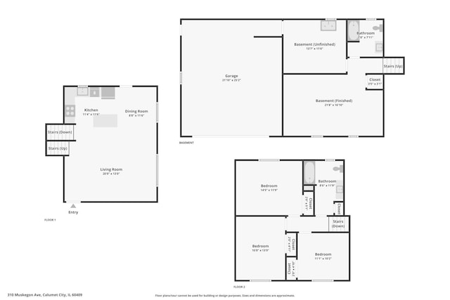 310 Muskegon Ave, Calumet City, IL 60409 - floor plan