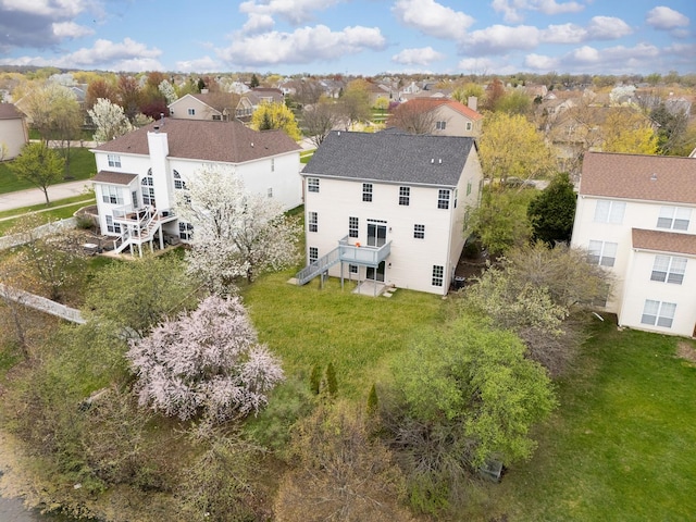 bird's eye view with a residential view