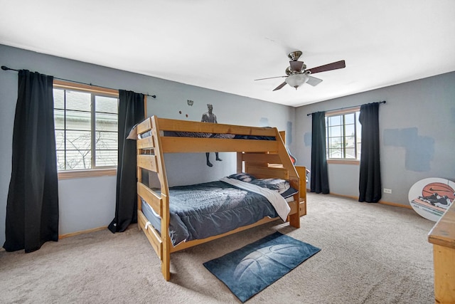 513 Wallace St, Chicago Heights, IL 60411 - carpeted bedroom featuring a ceiling fan and baseboards