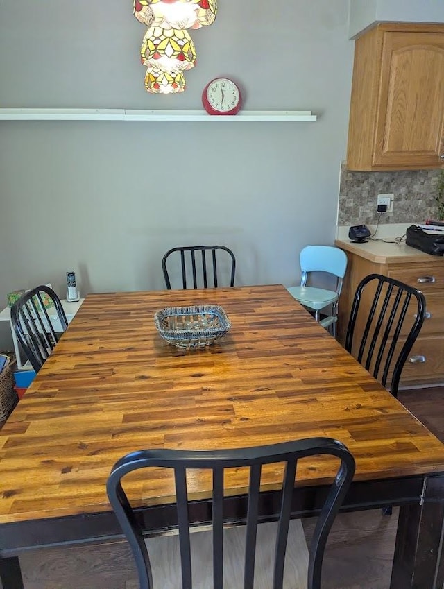 view of dining room