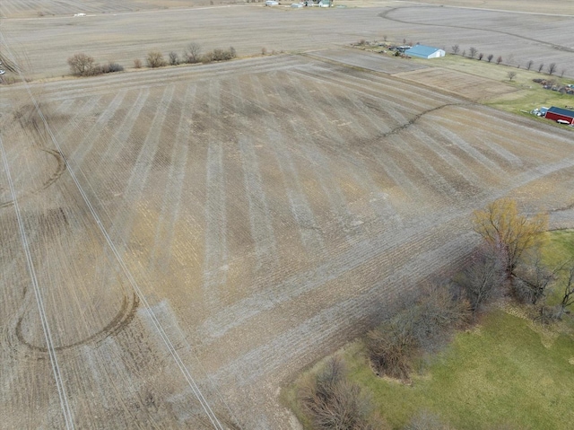 bird's eye view featuring a rural view