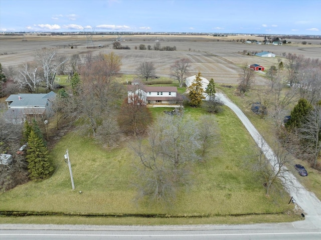 drone / aerial view featuring a rural view