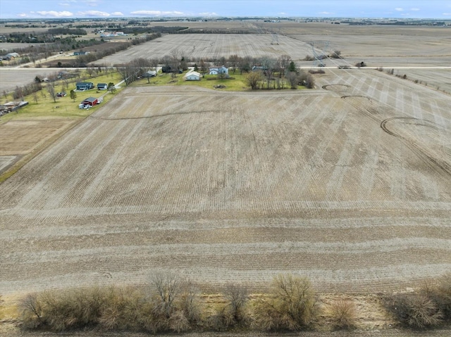 aerial view featuring a rural view