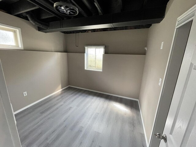 425 Tamarack St, Park Forest, IL 60466 - below grade area with wood finished floors and baseboards