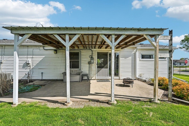 27 Arlington Dr, Romeoville, IL 60446 - view of patio / terrace featuring a fire pit