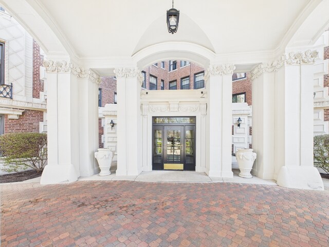 5555 S Everett Ave Unit B3-4, Chicago, IL 60637 - doorway to property featuring brick siding and french doors