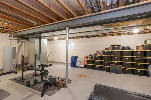 1678 Eagles Lndg N, Manteno, IL 60950 - unfinished below grade area featuring water heater