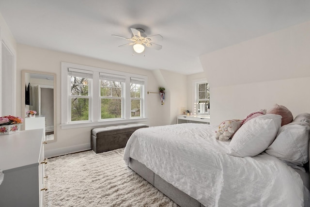 5619 Dunham Rd, Downers Grove, IL 60516 - bedroom with multiple windows, baseboards, and ceiling fan