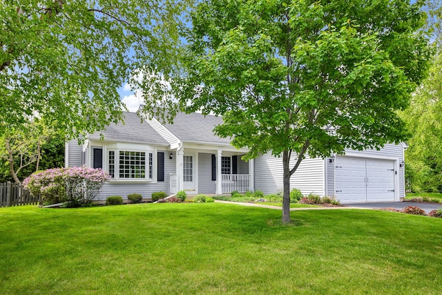 2013 Eastwick Ln, Aurora, IL 60503 - view of front of property with covered porch, asphalt driveway, a shingled roof, and an attached garage