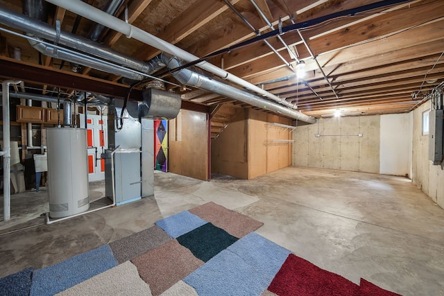 2013 Eastwick Ln, Aurora, IL 60503 - below grade area with water heater, electric panel, and heating unit
