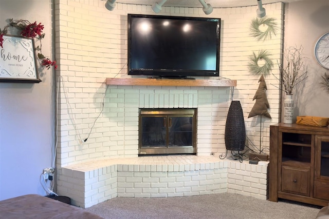 1107 N Bailey Dr, Pontiac, IL 61764 - living room with a brick fireplace