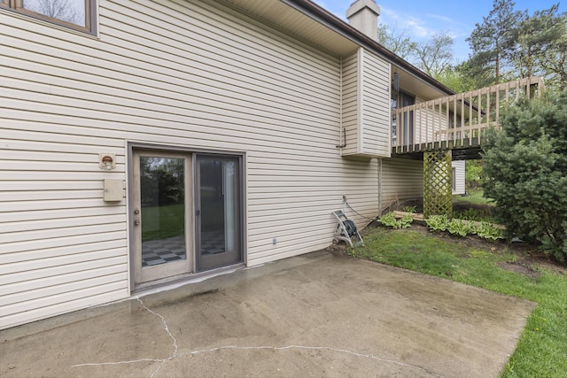 exterior space with a deck