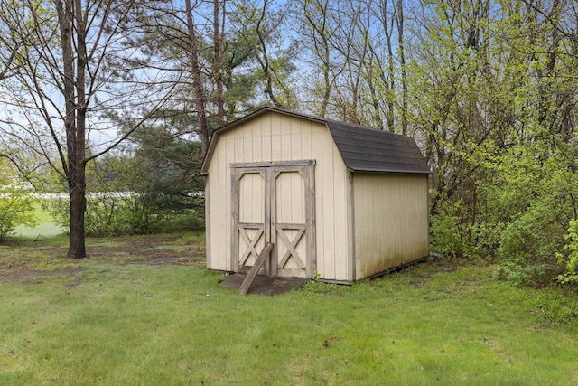 view of shed