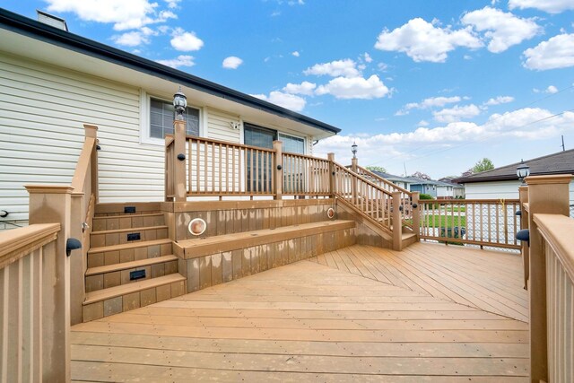 4424 Maple Ave, Brookfield, IL 60513 - wooden terrace with stairway
