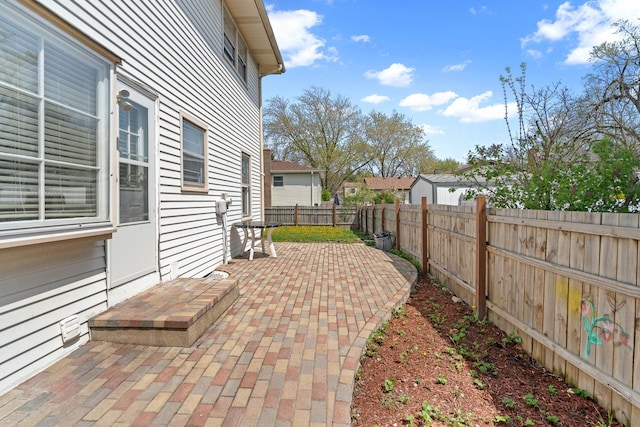 view of patio / terrace with a fenced backyard