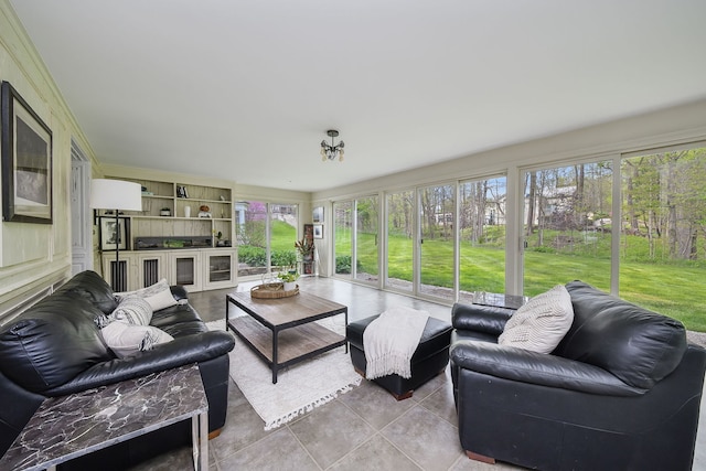 36W722 Crane Rd, Saint Charles, IL 60175 - sunroom featuring an outdoor hangout area and tile patterned floors