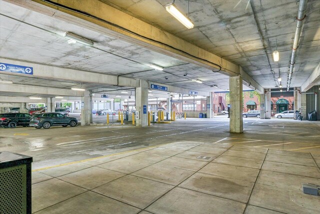 view of parking garage