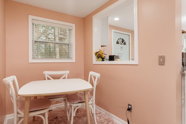 dining area with baseboards