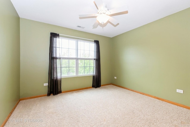 685 Veronica Ct, New Lenox, IL 60451 - carpeted spare room featuring baseboards and a ceiling fan